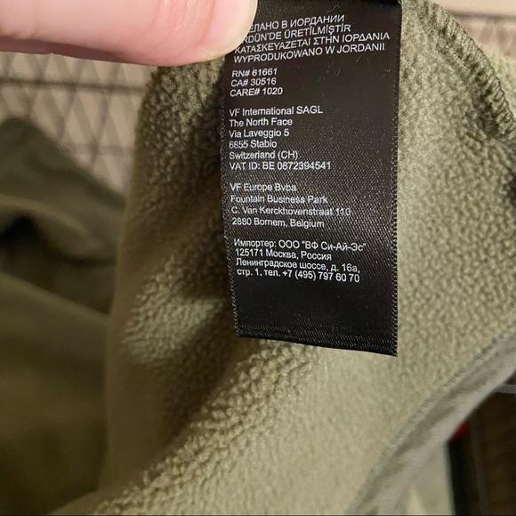 The North Face Olive Utility Jacket size small full zip lightweight fleece lined - Picture 9 of 9